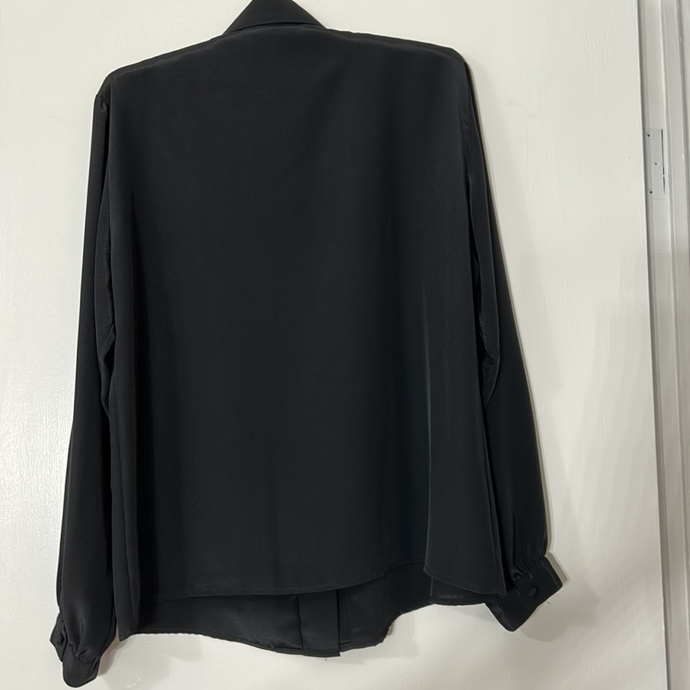 Vintage Notations Black Button Down Long Sleeve J… - image 6